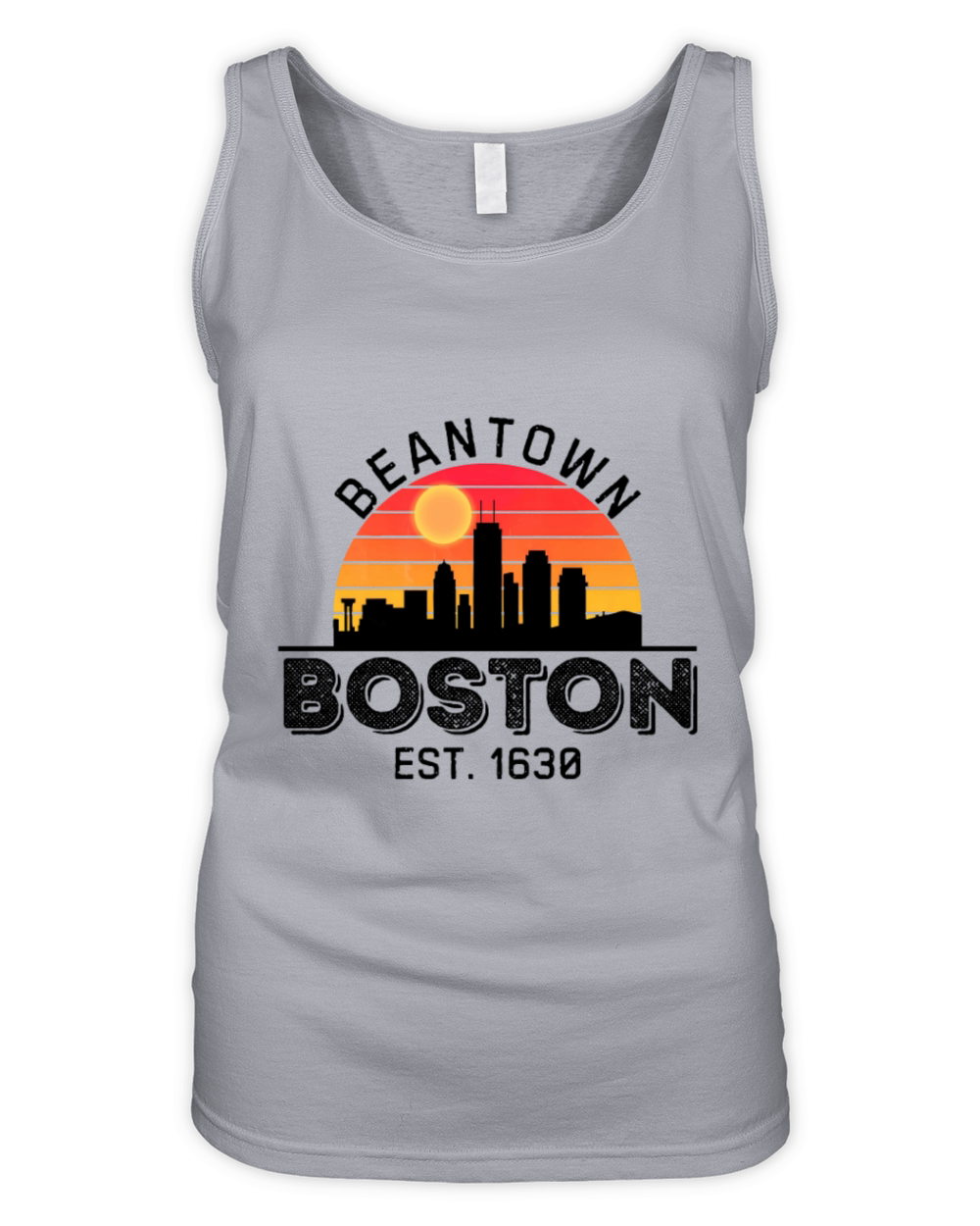 Boston Beantown Vintage Sunset Organic Women's Tank Top