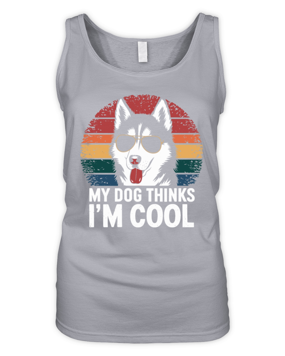 Siberian Husky My Dog Thinks Im Cool Organic Women's Tank Top