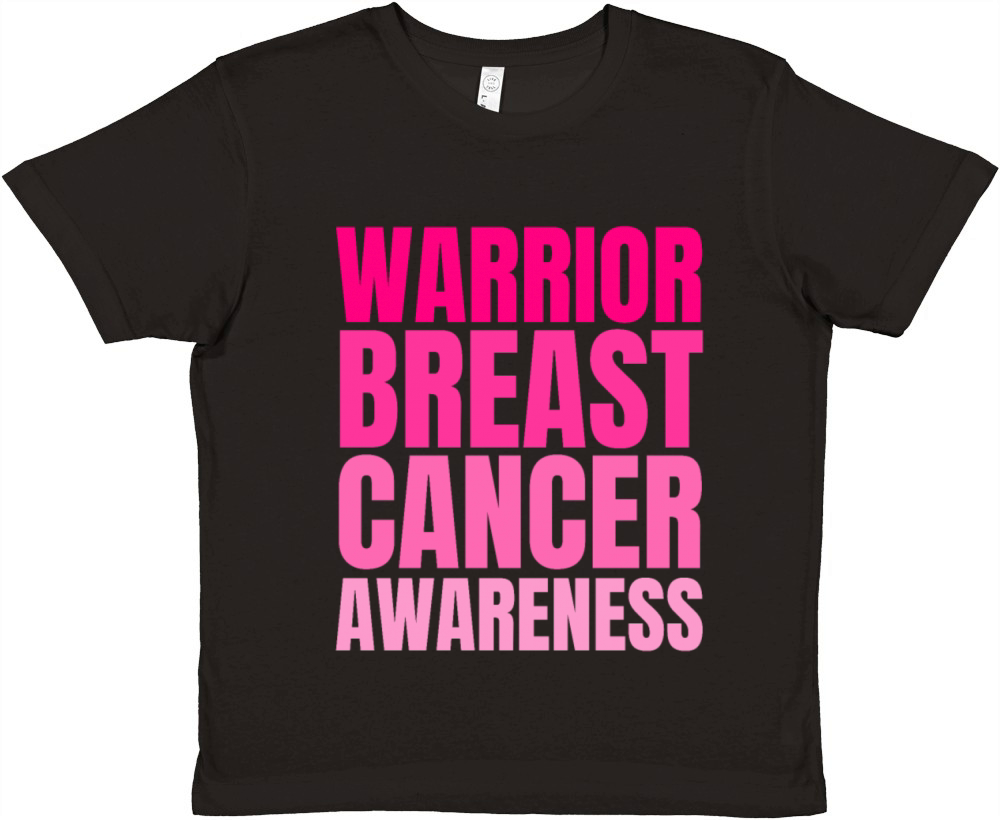 Pink Warrior Breast Cancer Awareness Support Premium Kids Crewneck T-shirt