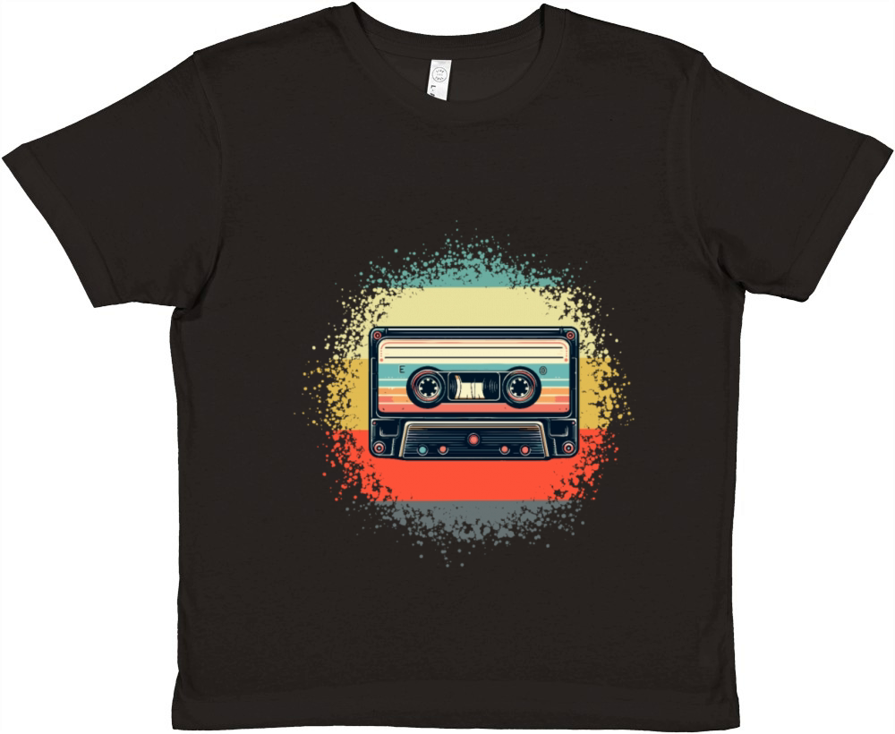 Retro Cassete Tape Vintage 70s and 80s Premium Kids Crewneck T-shirt