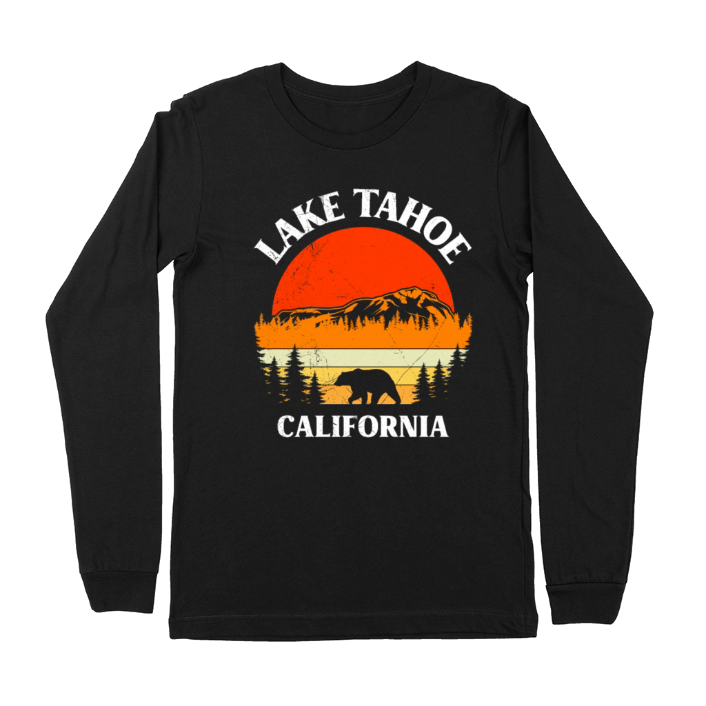LAKE TAHOE CALIFORNIA Nevada Vintage Vacation Premium Long Sleeve