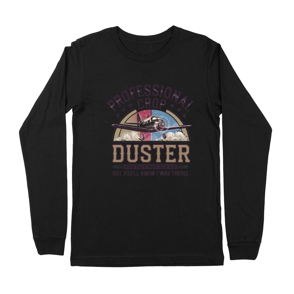 Professional Crop Duster Airplane Vintage Design Premium Long Sleeve