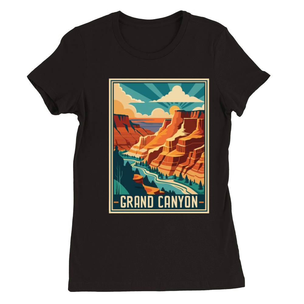 Vintage Grand Canyon National Park Premium Womens Crewneck T-shirt