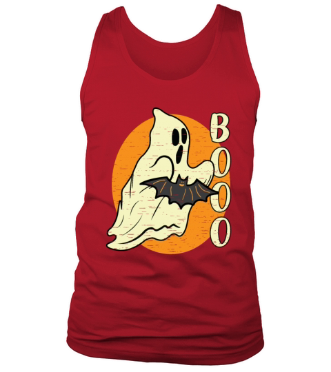 Boo Ghost Bat Retro Vintage Groovy Halloween Tank Top Unisex