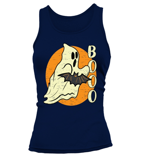 Boo Ghost Bat Retro Vintage Groovy Halloween Tank top Woman