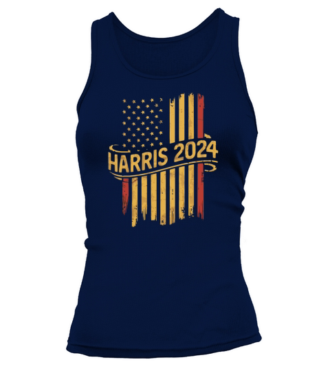 Vintage Harris 2024 American Flag T-Shirt Tank top Woman