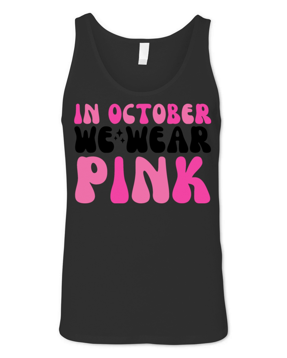 In October We Wear Pink Support Breast Cancer Unisex Jersey Tank