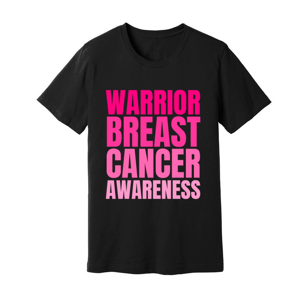 Pink Warrior Breast Cancer Awareness Support Unisex Jersey Tee