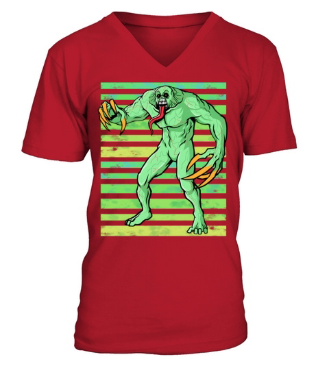 Halloween monsters vintage V-Neck T-shirt