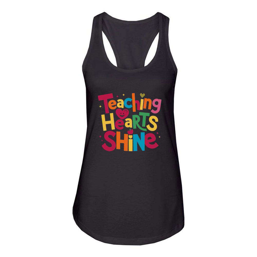 Teachers Heart Shirts Women's Racerback Tank