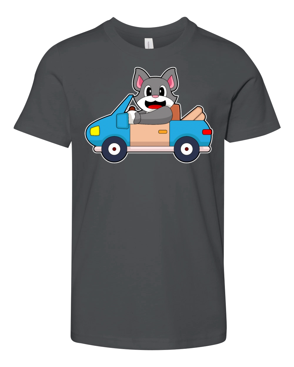 Cat Car Youth Unisex Jersey Tee