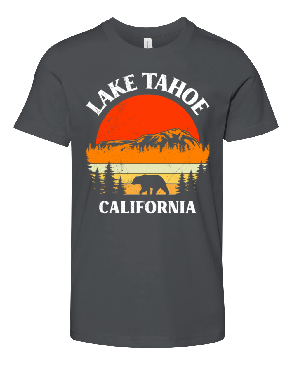 LAKE TAHOE CALIFORNIA Nevada Vintage Vacation Youth Unisex Jersey Tee