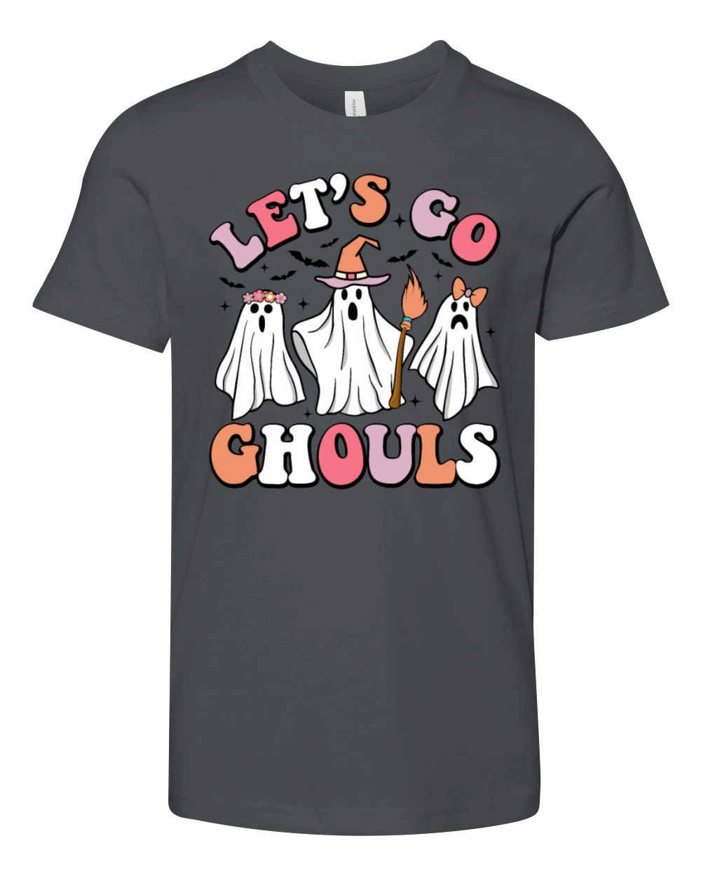Lets Go Ghouls Spooky Season Vintage Halloween Youth Unisex Jersey Tee