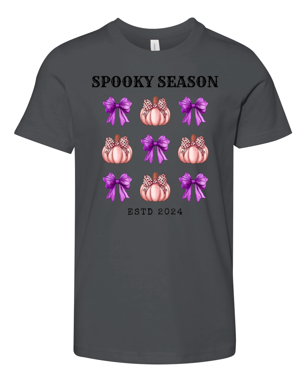 Spooky Season 2024 Grid Halloween Autumn Season Youth Unisex Jersey Tee