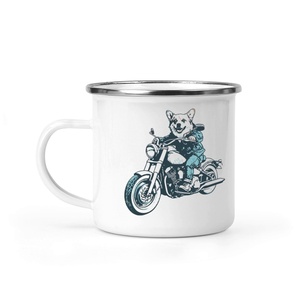 Corgi Biker Motorcycle Corgi Welsh Chopper Camping Mug