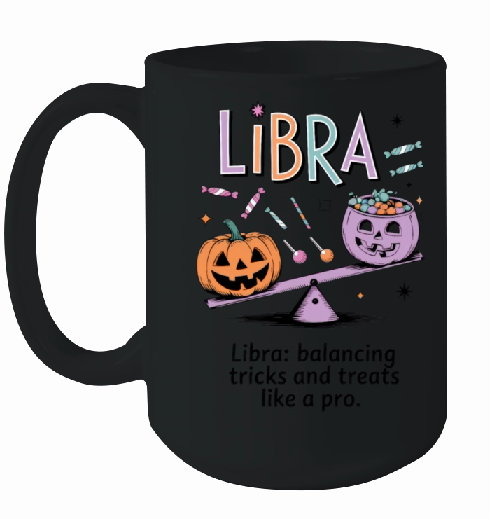 Balancing Tricks and Treats Like a Pro Libra Ceramic Mug