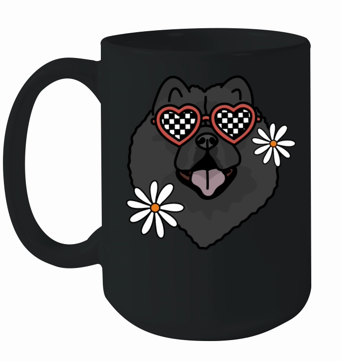 Chowchow Black retro dog Ceramic Mug