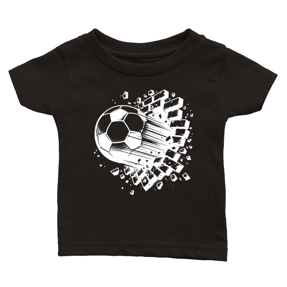 Firecracker Soccer Shot Breaks Through Brick Wall Classic Baby Crewneck T-shirt