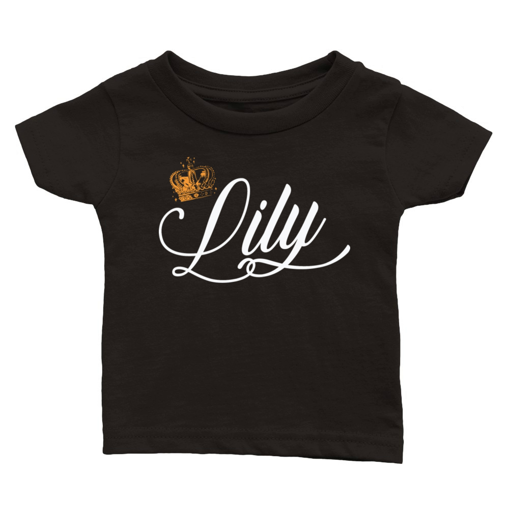 Lily Custom Name for Women Kids Toddlers - Lily Classic Baby Crewneck T-shirt