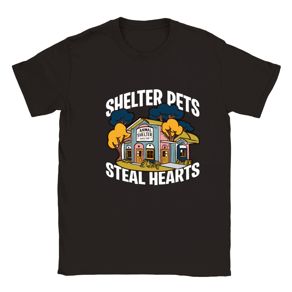 Animal Shelter Pets Steal Hearts Veterinarian Classic Kids Crewneck T-shirt