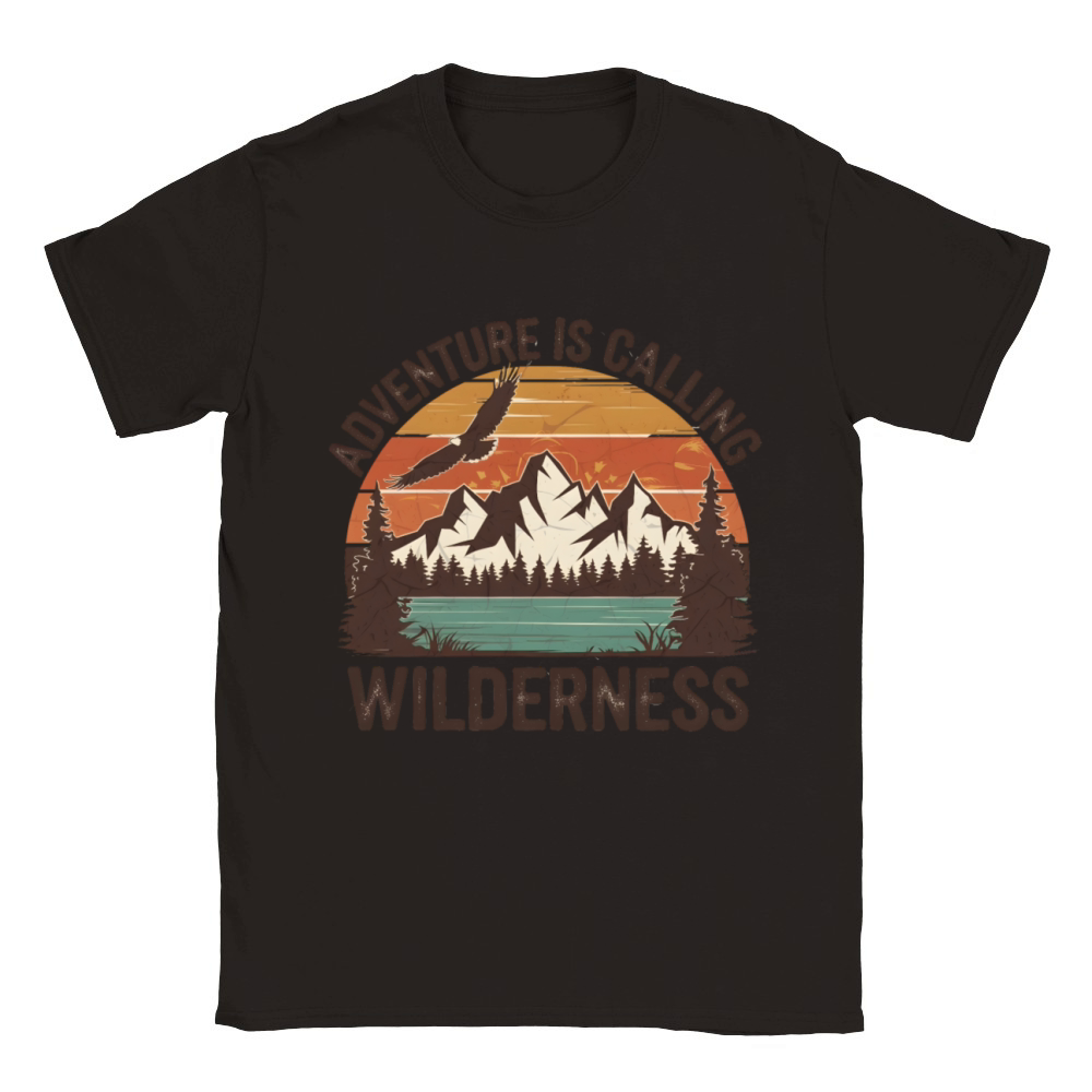 quotes Adventure Is Calling Wilderness Classic Kids Crewneck T-shirt