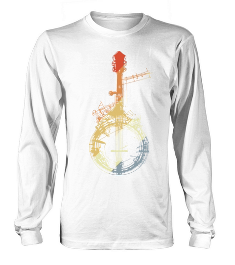 Banjo Sketch Vintage Look Long sleeved Unisex