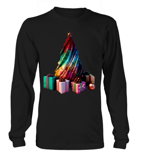 Tie-Dye Christmas Groovy 60s Vintage Retro Long sleeved Unisex