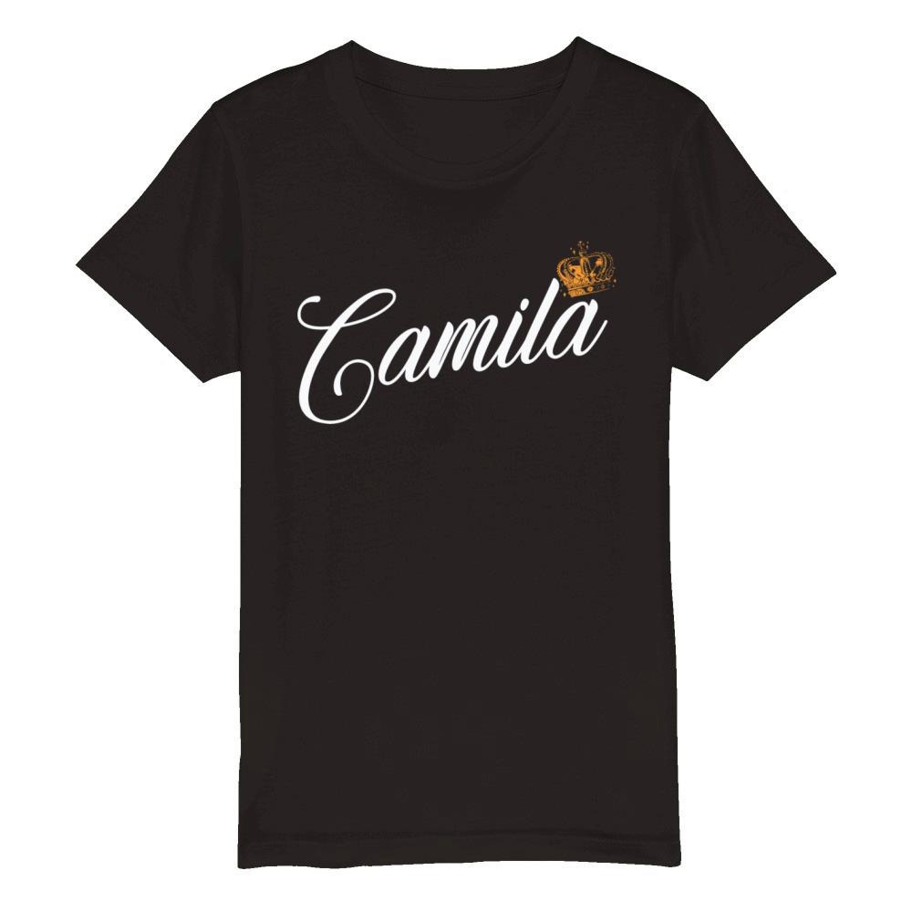 Camila Name for Women Kids Toddlers - Camila Organic Kids Crewneck T-shirt