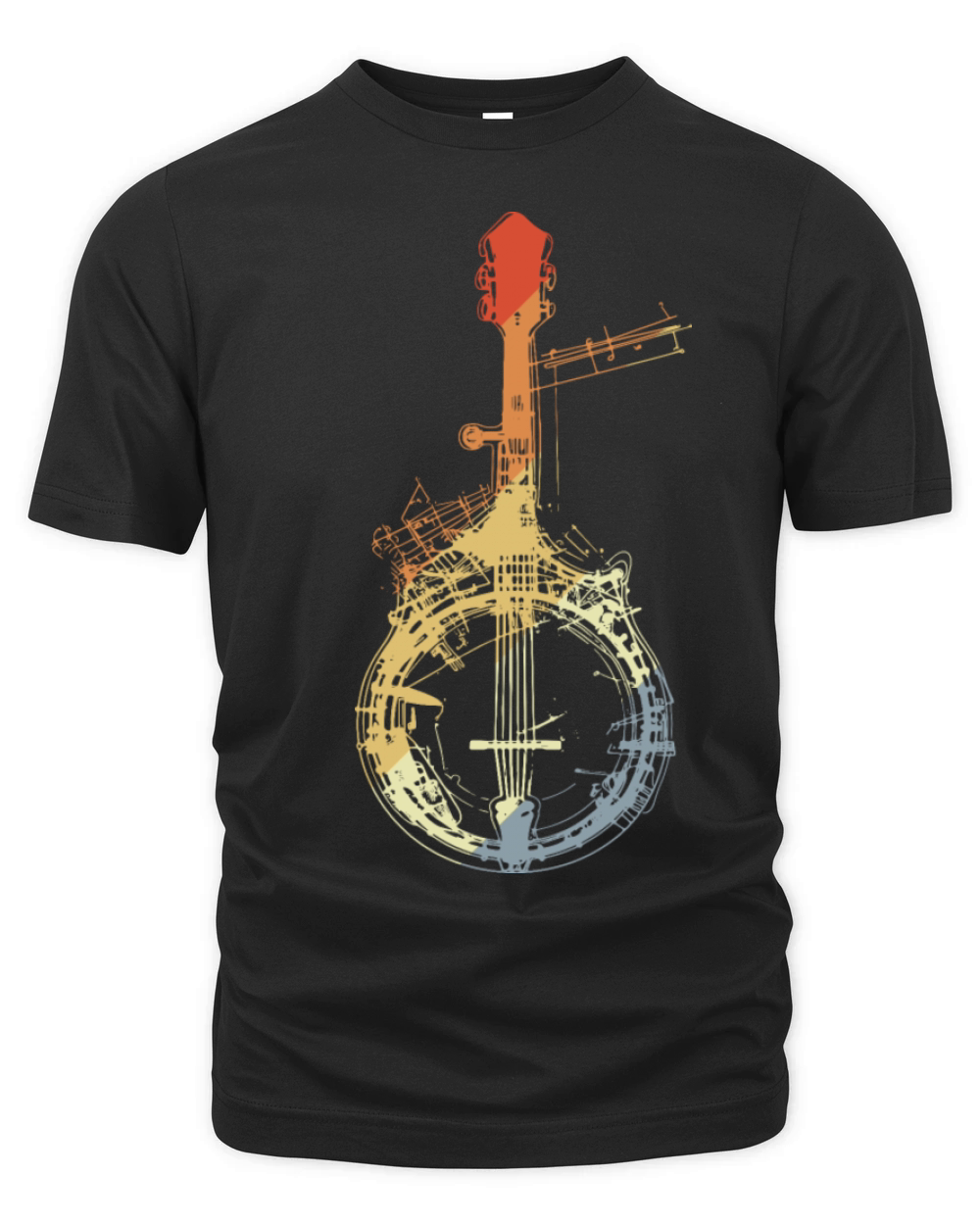 Banjo Sketch Vintage Look Organic Unisex T-shirt