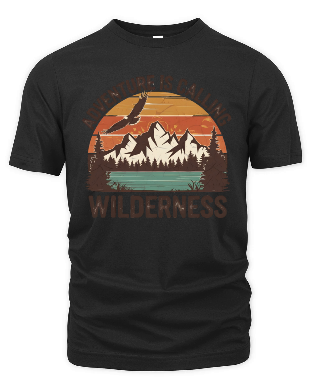 quotes Adventure Is Calling Wilderness Organic Unisex T-shirt