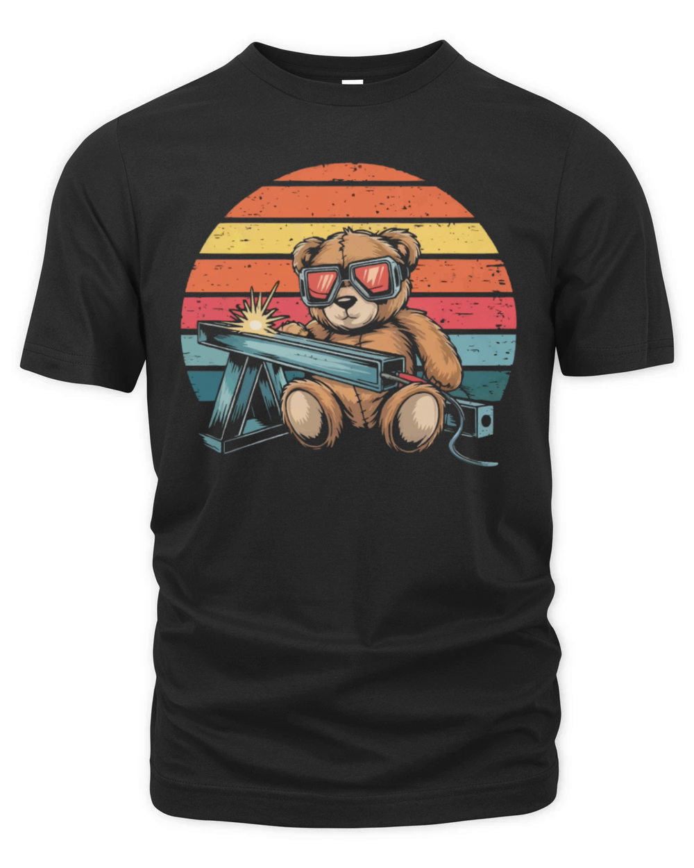Teddy bear welder welding steel construction metal Organic Unisex T-shirt