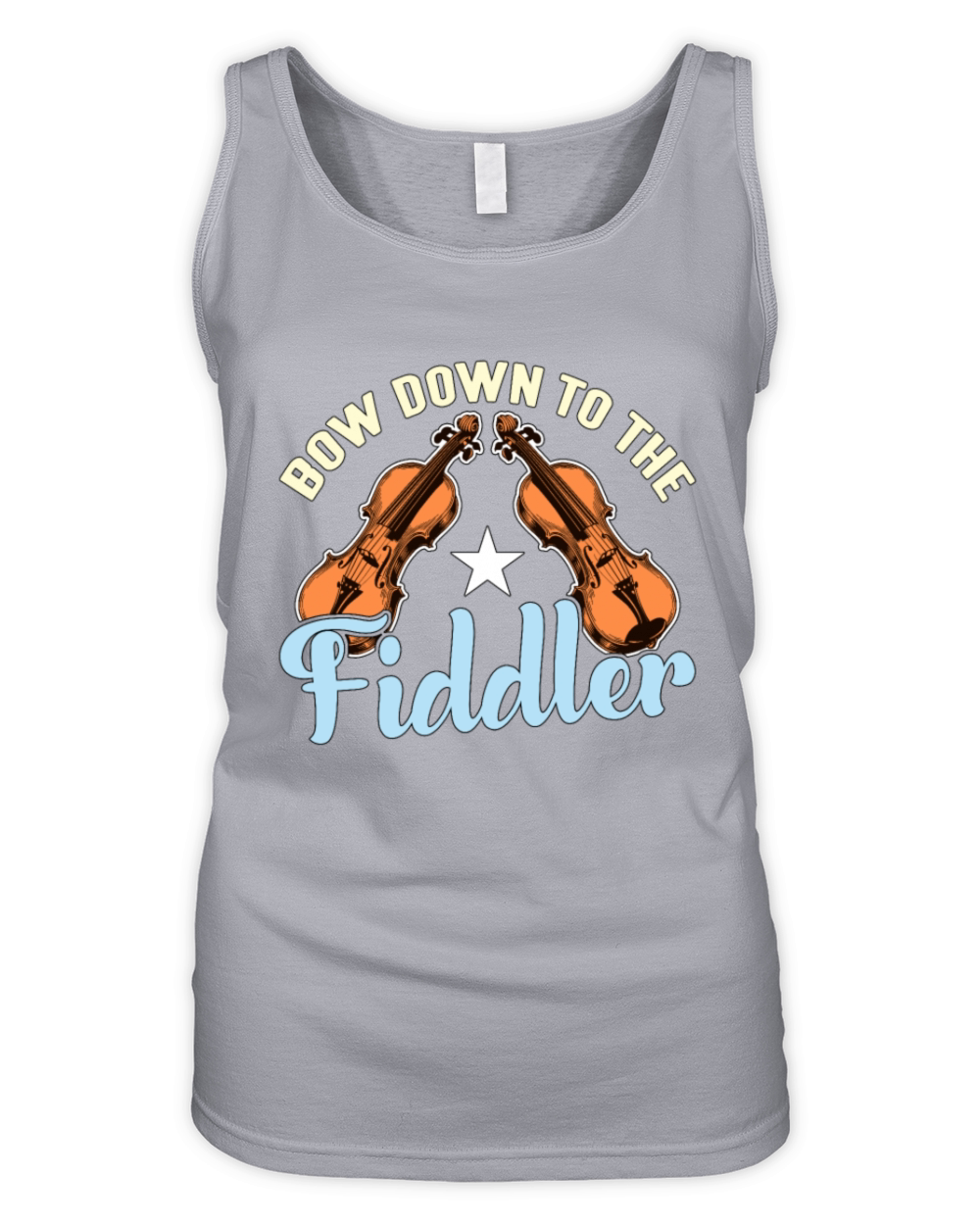 Fiddle Bow Down to the Fiddler String Instrument Organic Women's Tank Top