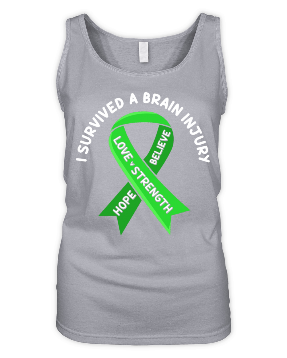 I Survived A Brain Injury Green TBI Survivor Organic Women's Tank Top