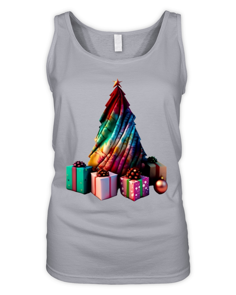 Tie-Dye Christmas Groovy 60s Vintage Retro Organic Women's Tank Top