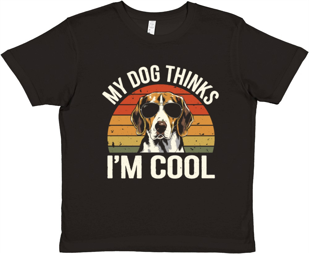 Beagle My Dog Thinks Im Cool Premium Kids Crewneck T-shirt