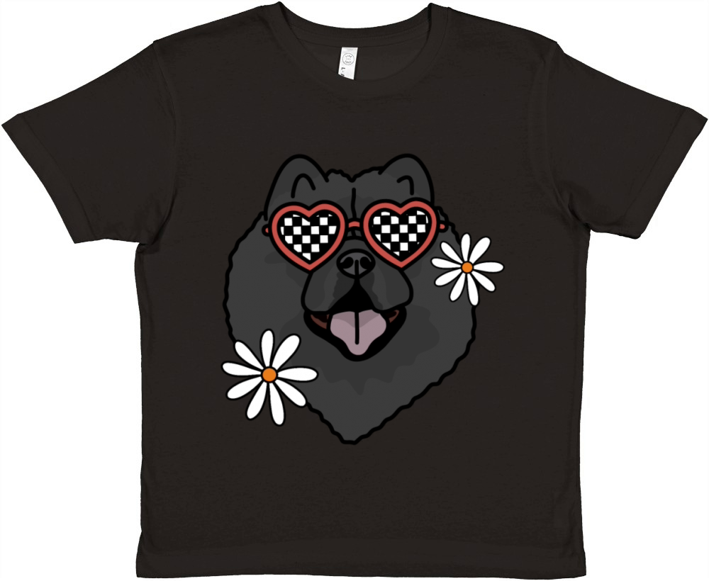 Chowchow Black retro dog Premium Kids Crewneck T-shirt