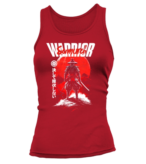 Japanese landscape with a samurai warrior Tank top Woman