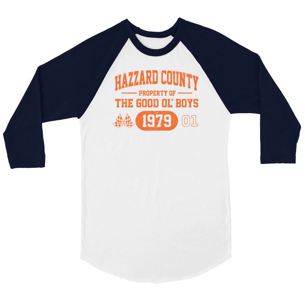 Hazzard County 1979 Unisex ¾ sleeve Raglan T-shirt