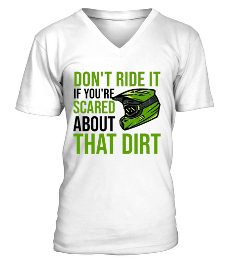Motocross Helmet Vintage V-Neck T-shirt