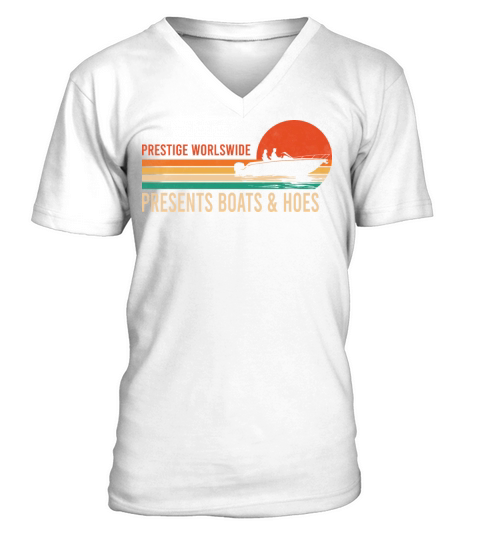 Vintage Prestige Worldwide Presents Boats And Hoes V-Neck T-shirt