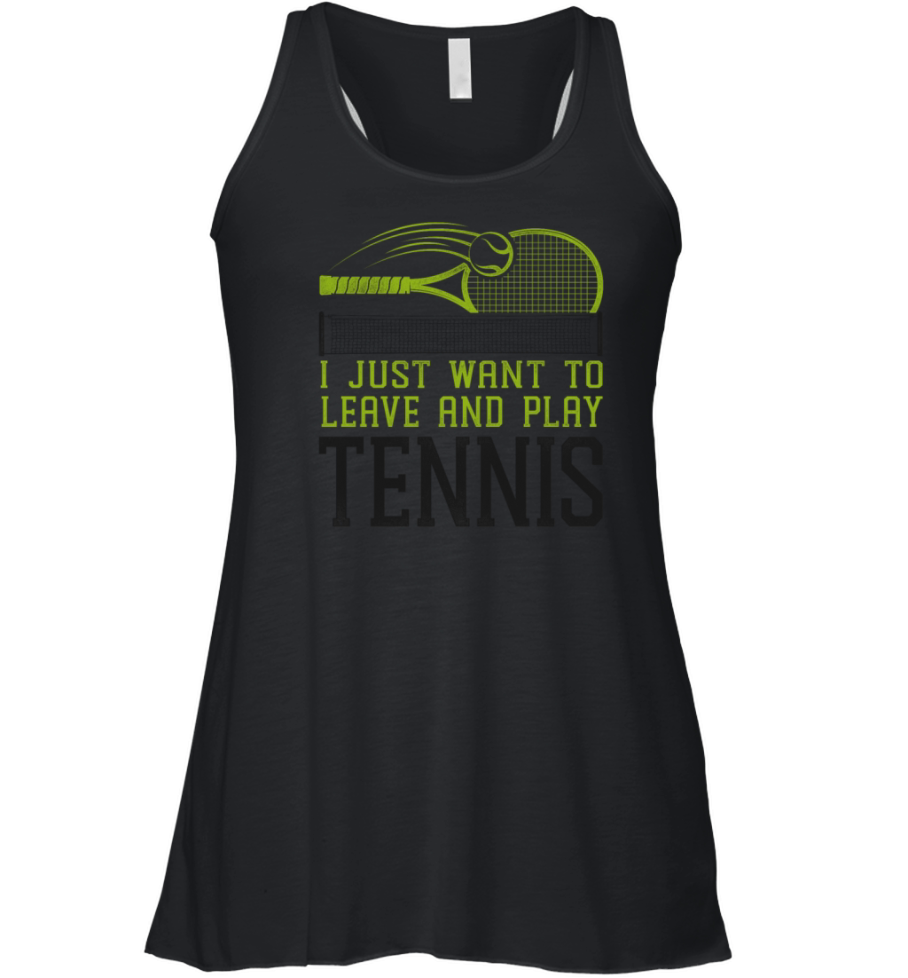 Funny Tennis Player Racket I Just Women's Flowy Tank Top