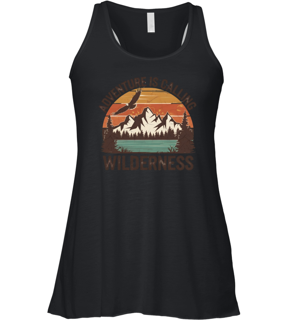 quotes Adventure Is Calling Wilderness Women's Flowy Tank Top