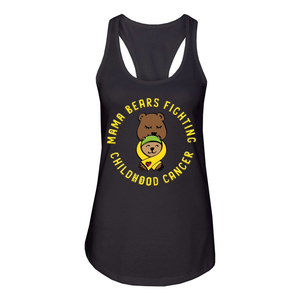 Childhood Cancer Fighter Family Cancer Women's Racerback Tank