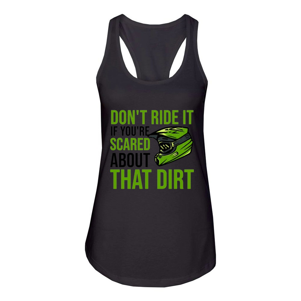 Motocross Helmet Vintage Women's Racerback Tank