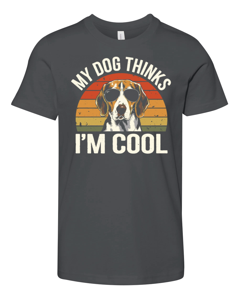 Beagle My Dog Thinks Im Cool Youth Unisex Jersey Tee