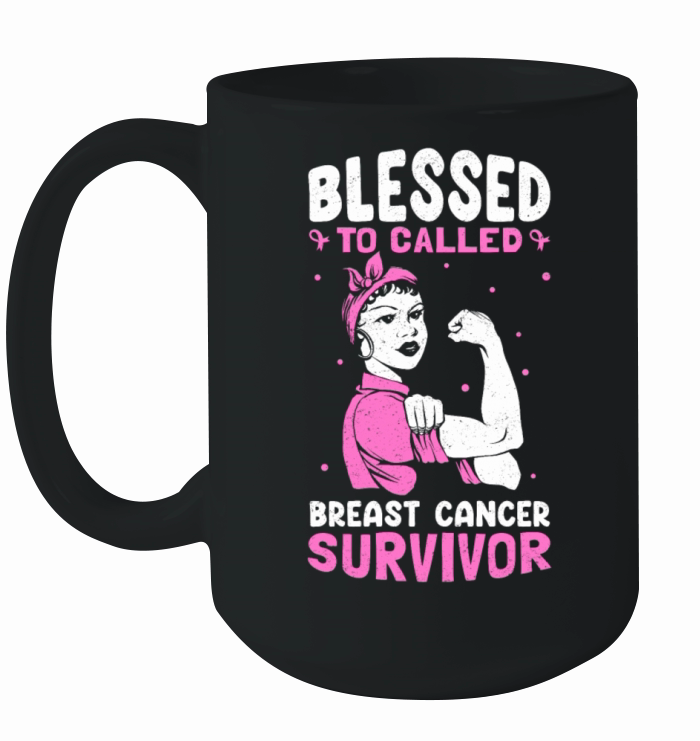 Blessed to Called Breast Cancer Survivor Breast Ceramic Mug