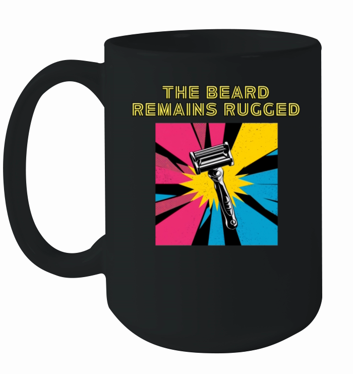 The Beard Remains Rugged Vintage Shaver Design Ceramic Mug