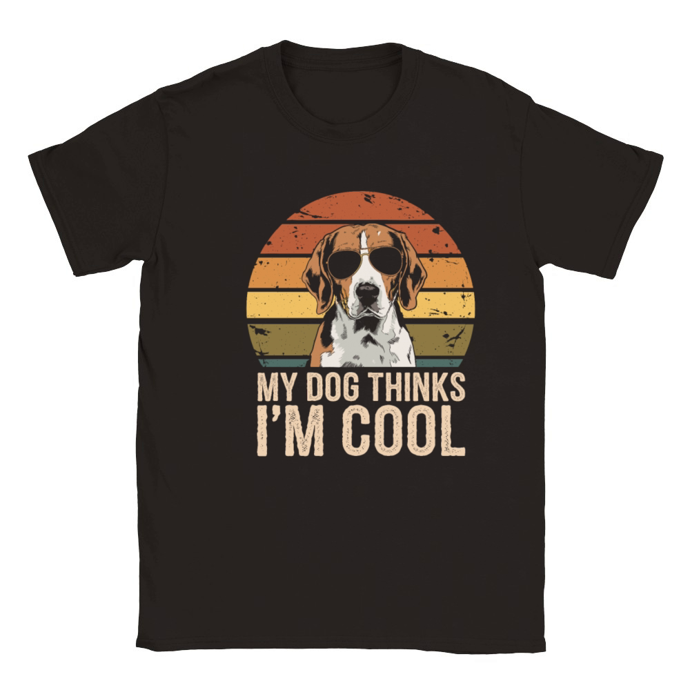 Beagle My Dog Thinks Im Cool Classic Kids Crewneck T-shirt