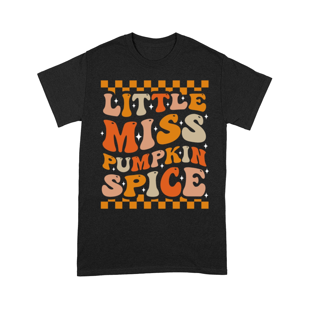 Little Miss Pumpkin Spice Groovy Fall Comfort T-shirt