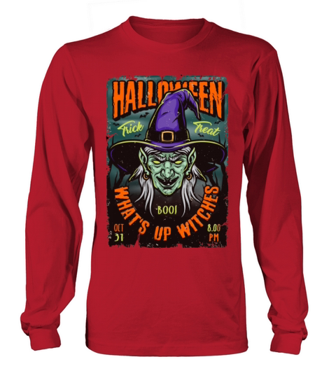 Vintage Halloween Witch Long sleeved Unisex
